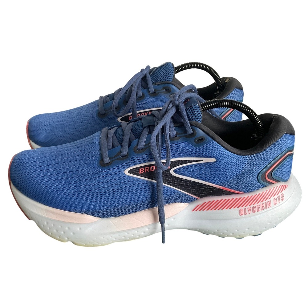 Brooks Glycerin 21 GTS Womens Running Shoes Blue Pink 1204091B496 Size 11 B
